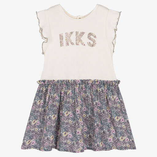 IKKS-Baby Girls Purple Floral Dress | Childrensalon Outlet