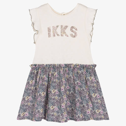 IKKS-Baby Girls Purple Floral Dress | Childrensalon Outlet