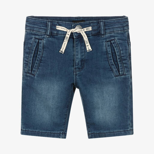 IKKS-Boys Blue Cotton Shorts | Childrensalon Outlet