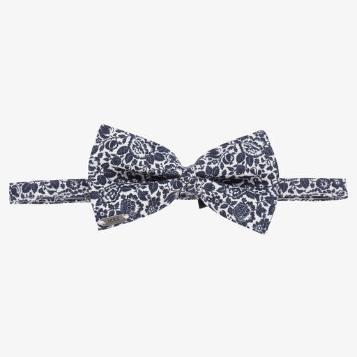 IKKS-Boys Blue Floral Liberty Bow Tie (10cm) | Childrensalon Outlet