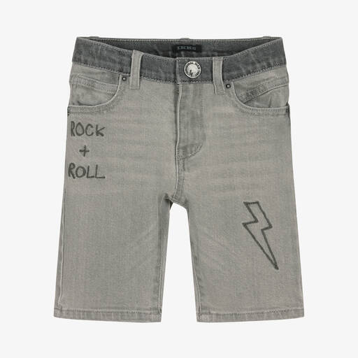 IKKS-Boys Grey Denim Shorts | Childrensalon Outlet