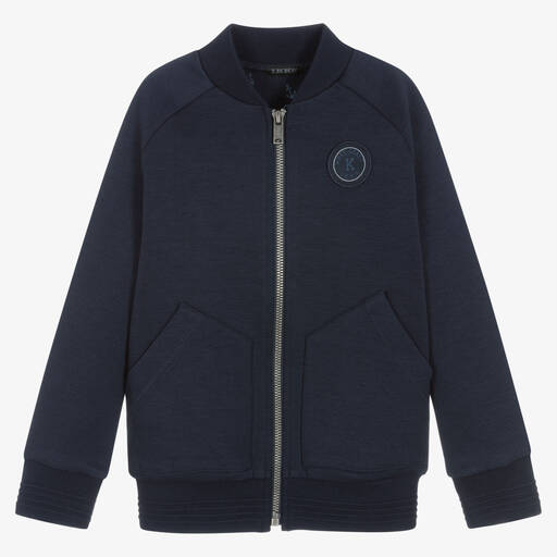 IKKS-Boys Navy Blue Bomber Jacket | Childrensalon Outlet