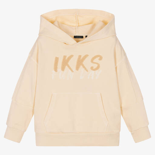 IKKS-Boys Pale Orange Cotton Hoodie | Childrensalon Outlet