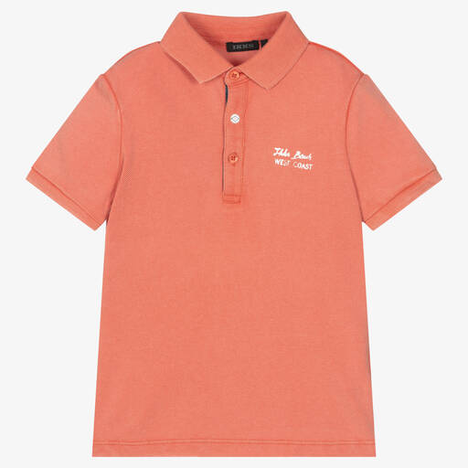 IKKS-Boys Red Cotton Polo Shirt | Childrensalon Outlet