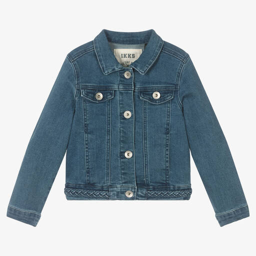 IKKS-Girls Blue Denim Jacket | Childrensalon Outlet