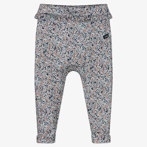 IKKS-Girls Blue & Pink Floral Trousers | Childrensalon Outlet