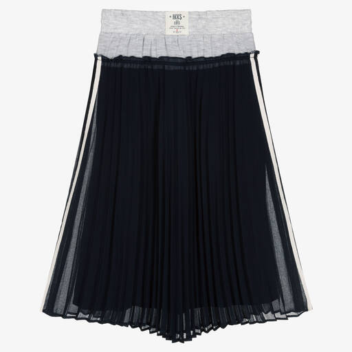 IKKS-Girls Blue Pleated Skirt | Childrensalon Outlet