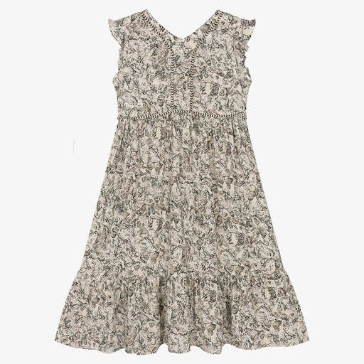 IKKS-Girls Butterfly Print Dress | Childrensalon Outlet