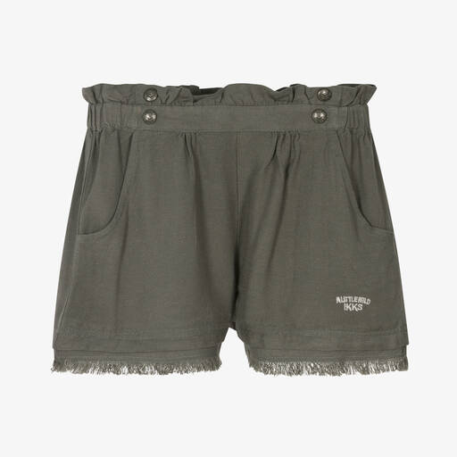 IKKS-Girls Charcoal Grey Shorts | Childrensalon Outlet