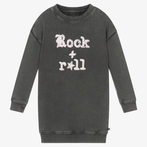 IKKS-Girls Grey Sweatshirt Dress | Childrensalon Outlet