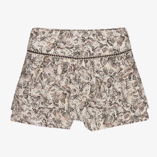 IKKS-Girls Ivory Viscose Skort | Childrensalon Outlet