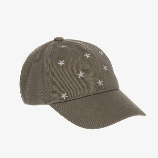 IKKS-Girls Khaki Green & Silver Star Cap | Childrensalon Outlet