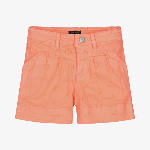 IKKS-Girls Orange Denim Shorts | Childrensalon Outlet