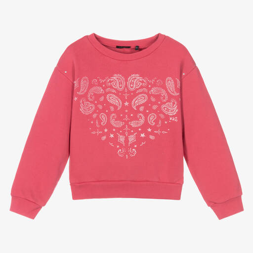IKKS-Розовый свитшот с принтом пейсли для девочек | Childrensalon Outlet