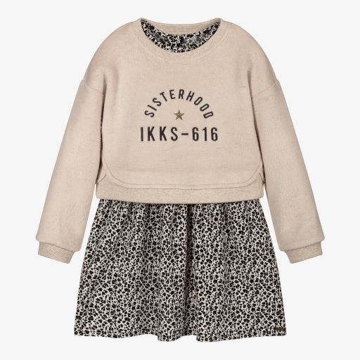 IKKS-Ivory & Black Dress Set | Childrensalon Outlet