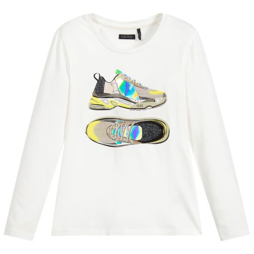 IKKS-Ivory Cotton Trainers Top | Childrensalon Outlet
