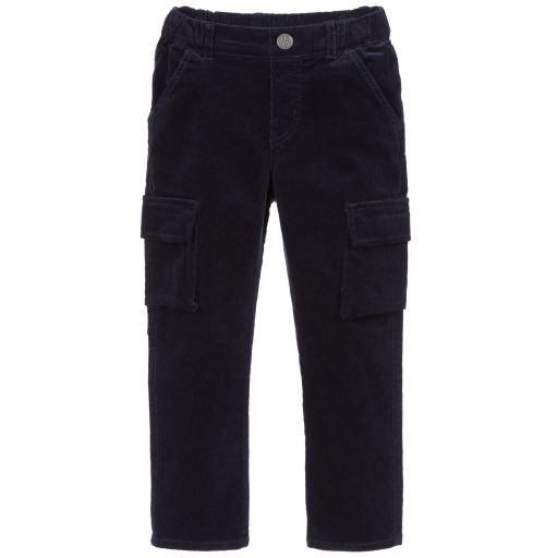 IKKS-Navy Blue Corduroy Trousers | Childrensalon Outlet