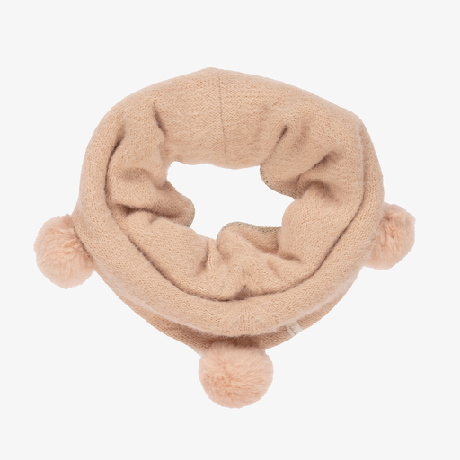 IKKS-Snood rose en maille à pompon | Childrensalon Outlet