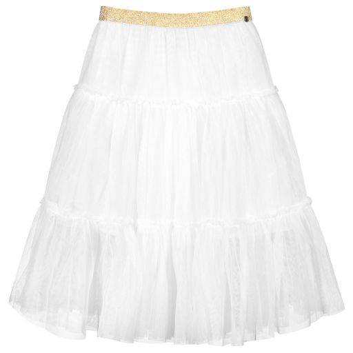 IKKS-White Tulle Skirt | Childrensalon Outlet