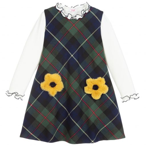 Il Gufo-Комплект с платьем в шотландскую клетку (2 предмета) | Childrensalon Outlet