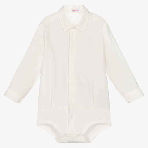 Il Gufo-Baby Boys White Cotton Bodysuit | Childrensalon Outlet