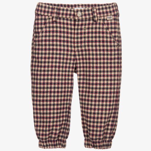 Il Gufo-Beige Check Trousers | Childrensalon Outlet