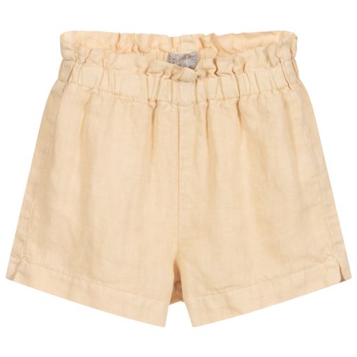 Il Gufo-Бежевые льняные шорты | Childrensalon Outlet