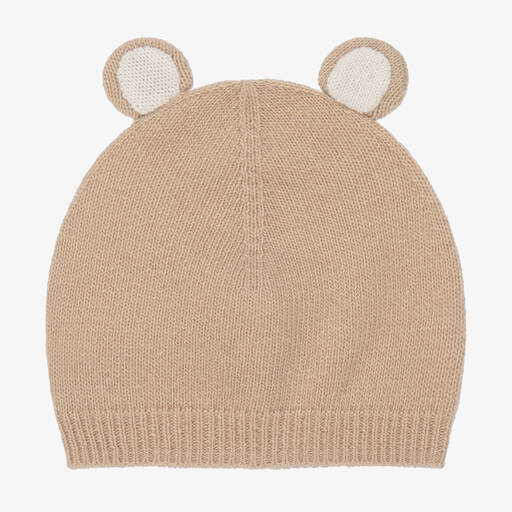 Il Gufo-Beige Wool Bear Hat | Childrensalon Outlet