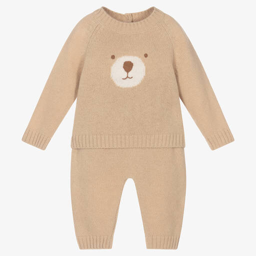 Il Gufo-Ensemble pantalon beige en laine | Childrensalon Outlet