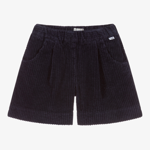 Il Gufo-Blaue Shorts aus Baumwollcord | Childrensalon Outlet