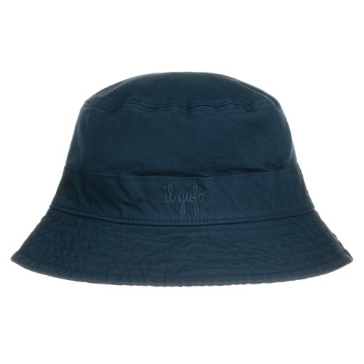 Il Gufo-Blue Cotton Sun Hat | Childrensalon Outlet
