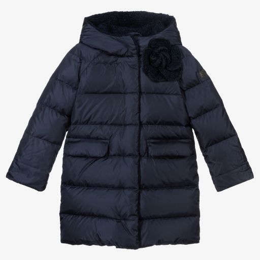 Il Gufo-Blue Down Padded Puffer Coat | Childrensalon Outlet