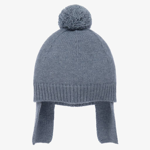 Il Gufo-Blue Pom-Pom Knitted Hat | Childrensalon Outlet