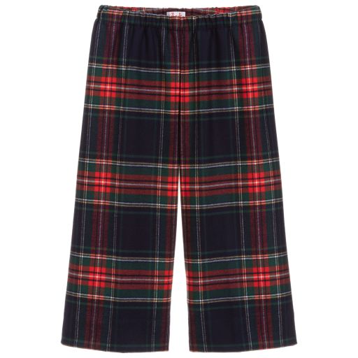Il Gufo-Blue & Red Viscose Culottes | Childrensalon Outlet