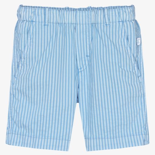Il Gufo-Blue Stripe Bermuda Shorts | Childrensalon Outlet