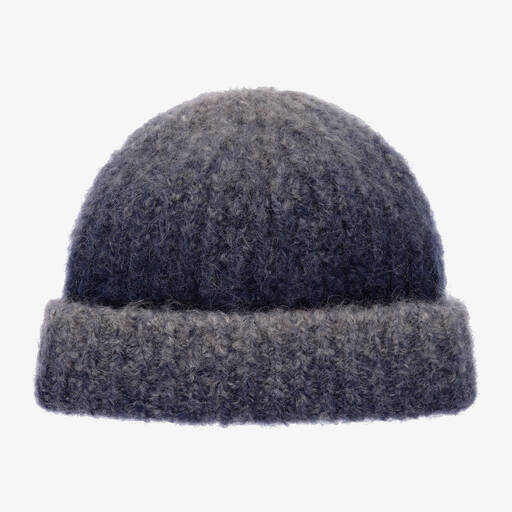 Il Gufo-Blue Wool Knitted Hat | Childrensalon Outlet