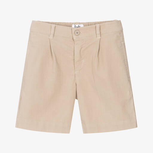 Il Gufo-Boys Beige Cotton Shorts | Childrensalon Outlet