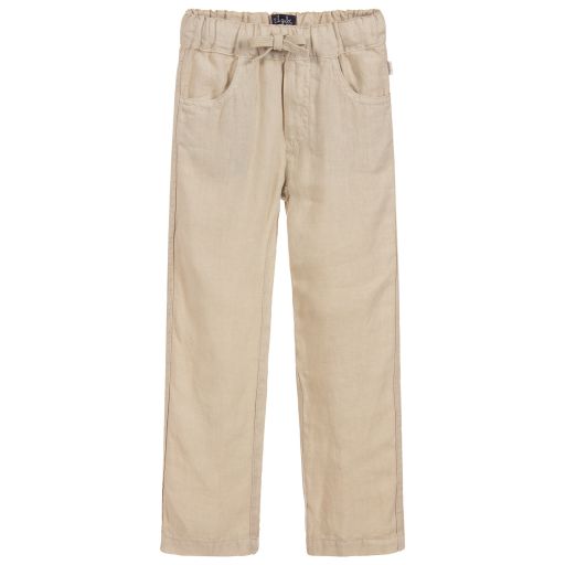 Il Gufo-Boys Beige Linen Trousers | Childrensalon Outlet