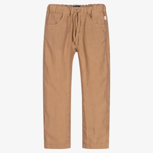 Il Gufo-Boys Beige Linen Trousers | Childrensalon Outlet