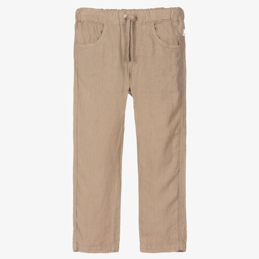 Il Gufo-Boys Beige Linen Trousers | Childrensalon Outlet
