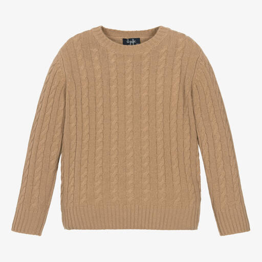 Il Gufo-Boys Beige Merino Wool Sweater | Childrensalon Outlet