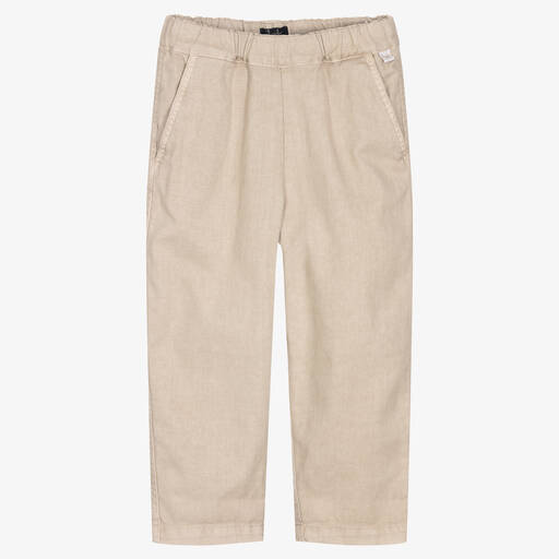 Il Gufo-Boys Beige Tapered Trousers | Childrensalon Outlet