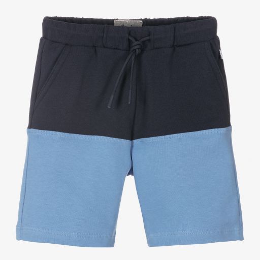 Il Gufo-Blaue Baumwolljersey-Shorts (J) | Childrensalon Outlet