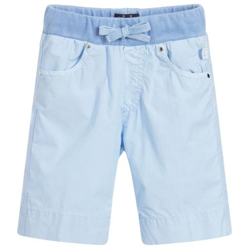Il Gufo-Boys Blue Cotton Shorts | Childrensalon Outlet