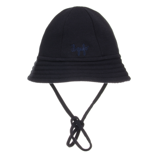 Il Gufo-Boys Blue Cotton Sun Hat | Childrensalon Outlet