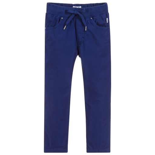 Il Gufo-Boys Blue Cotton Trousers | Childrensalon Outlet