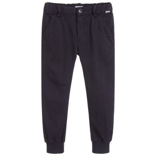 Il Gufo-Boys Blue Cotton Trousers | Childrensalon Outlet