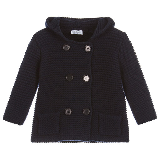 Il Gufo-Boys Blue Knitted Cardigan | Childrensalon Outlet