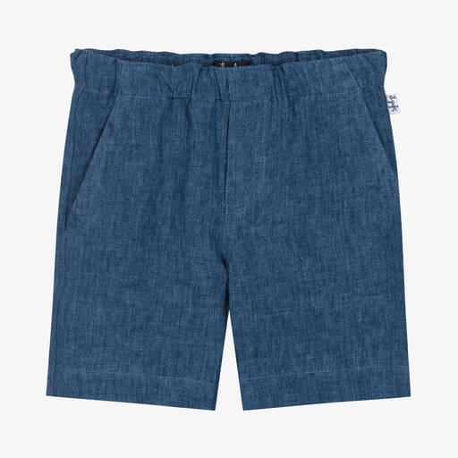 Il Gufo-Синие льняные шорты для мальчиков | Childrensalon Outlet