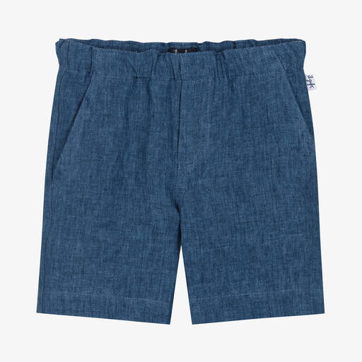 Il Gufo-Short bleu en lin garçon | Childrensalon Outlet